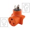 Ac Works Plug Adapter, 6-50R, L6-30P, 6-50P, L6-30P, 0 ft., Orange WDL630650 - alternate 6